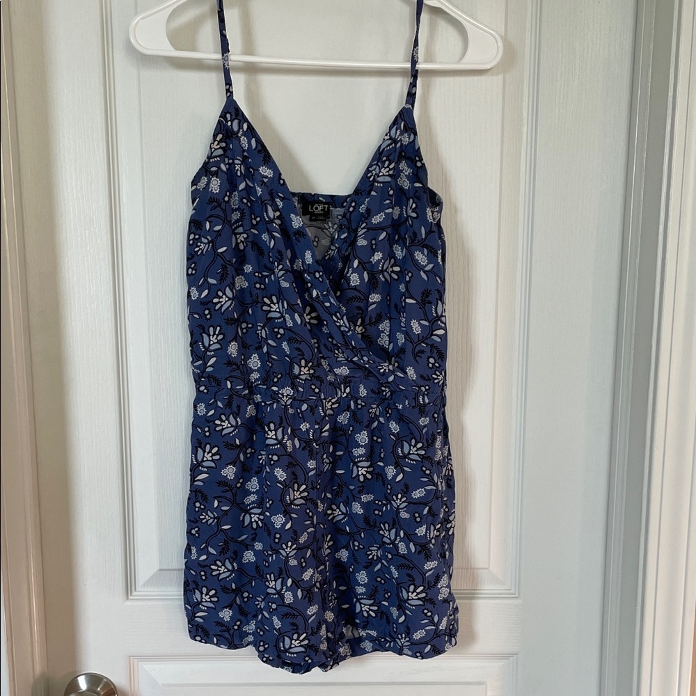 LOFT Blue Floral Romper